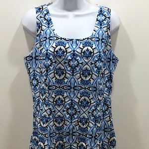 The Limited Dress Size 6 NWT Blue Abstract Print